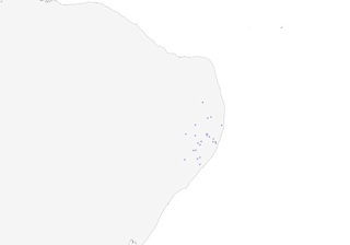 Distribution of the Pinto's Spinetail - Range Map