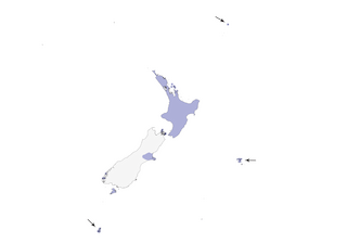 Distribution of the Tui - Range Map