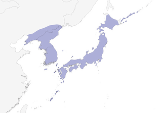 Distribution of the Varied Tit - Range Map