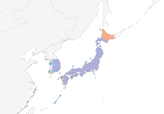 Distribution of the Japanese Wagtail - Range Map