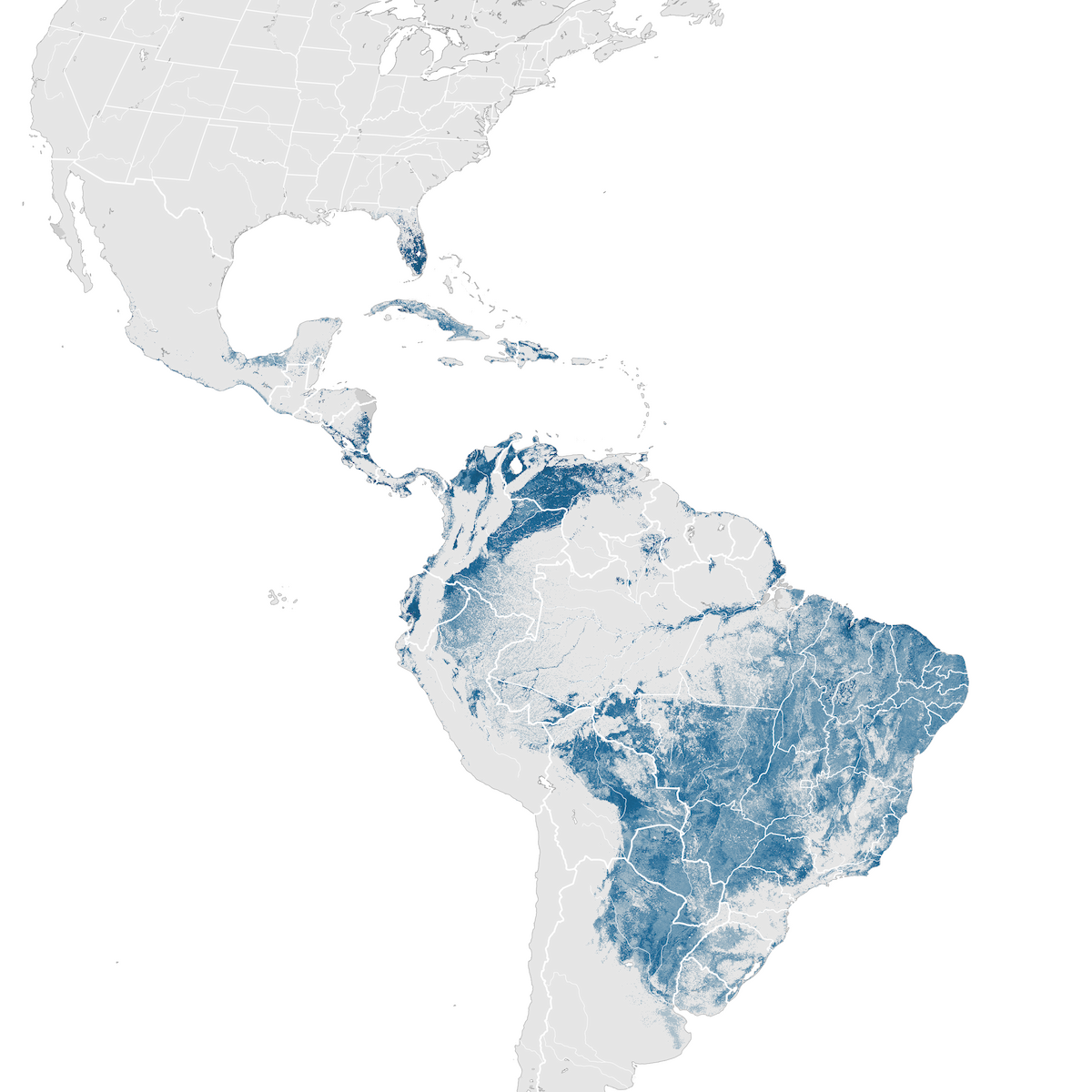 Purple Gallinule - Abundance Map: Non-breeding - EBird Status And Trends