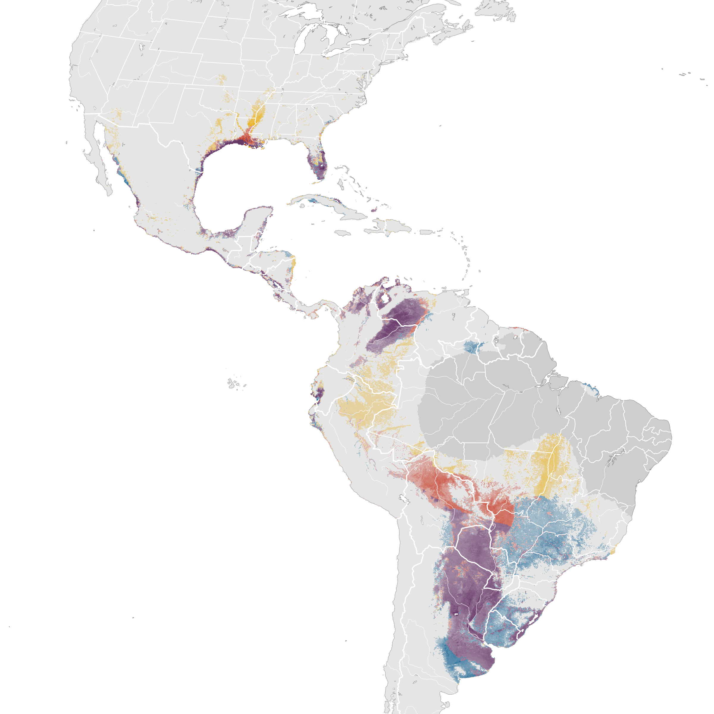 Distribution Roseate Spoonbill Platalea Ajaja Birds Of The World