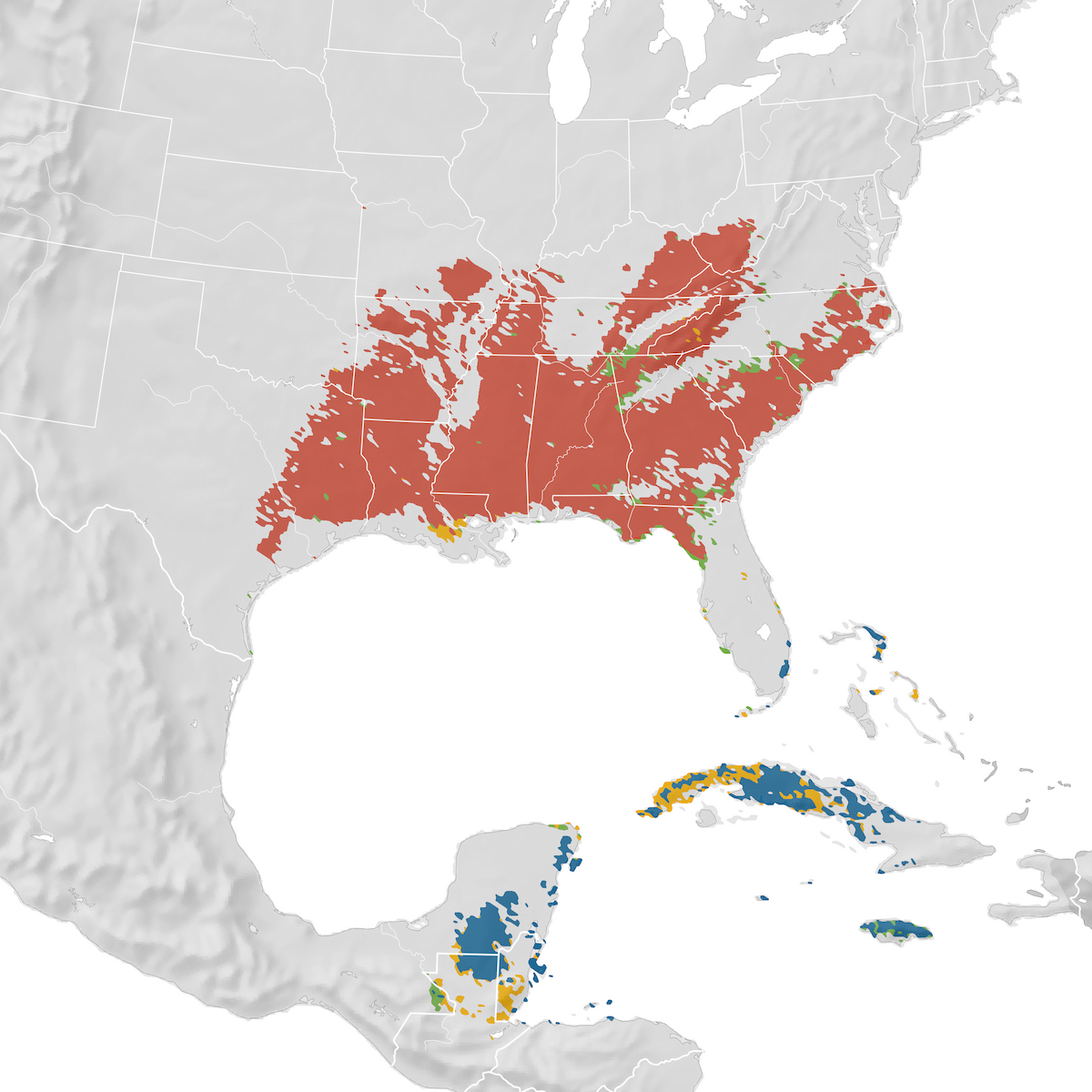 Swainson's Warbler - Range map - eBird Status and Trends