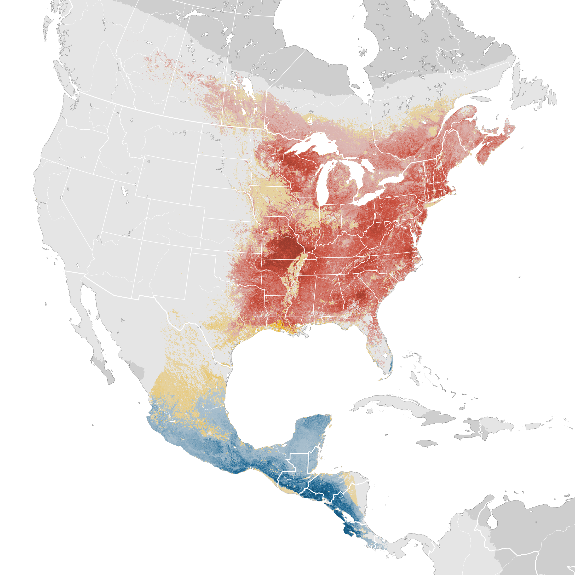 Hummingbird Habitat World Map Ruby-Throated Hummingbird - Abundance Map - Ebird Status And Trends