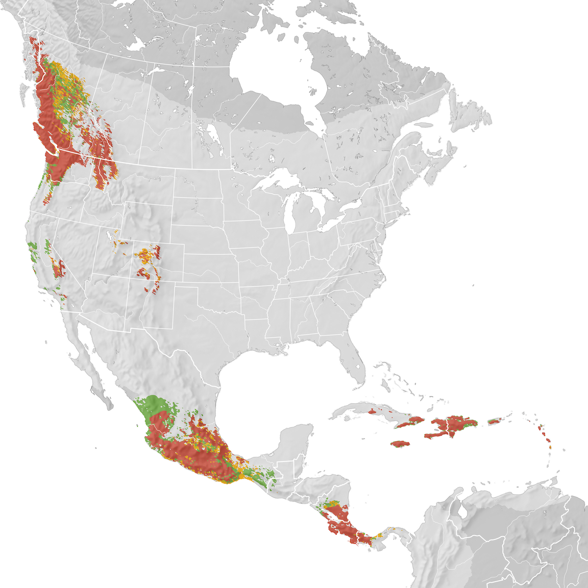 Black Swift Range map eBird Status and Trends