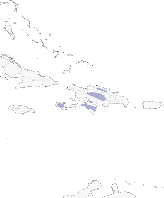 Distribution of the Hispaniolan Trogon - Hispaniolan Trogon - 