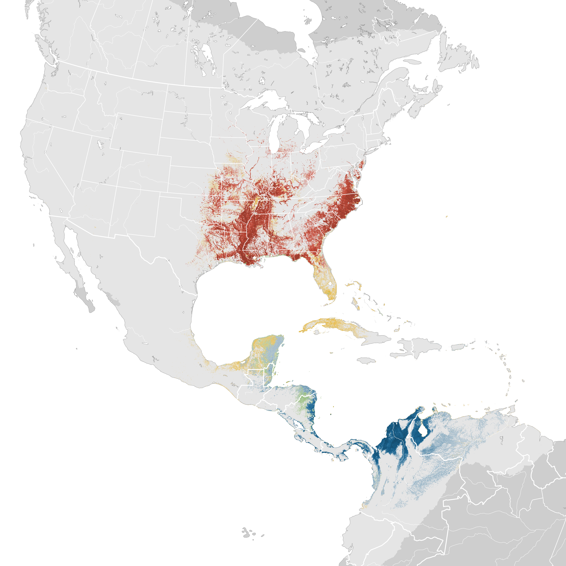 prothonotary warbler range