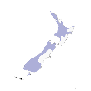 Distribution of the&nbsp;New Zealand Fernbird - Range Map