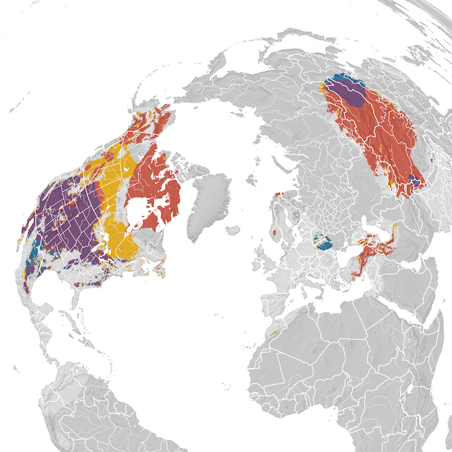 Mapa de distribuição