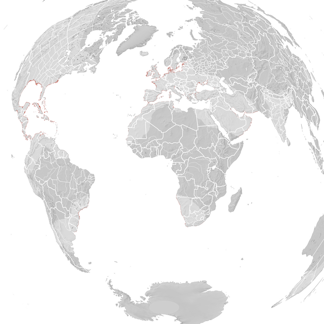 Mapa de distribuição