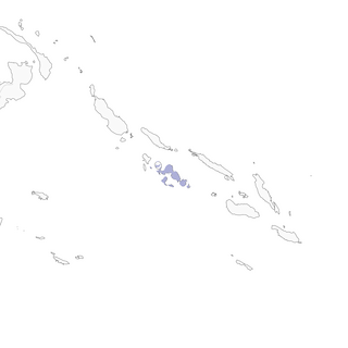 Distribution of the Kolombangara Monarch - Range Map