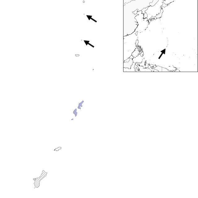 Distribution of the Bridled White-eye - Bridled White-eye - 