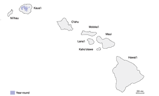 Figure 1. Current distribution of Kauai&nbsp;'Elepaio. - Range Map